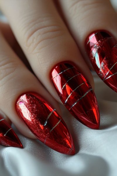 مدل ناخن کروم صورتی