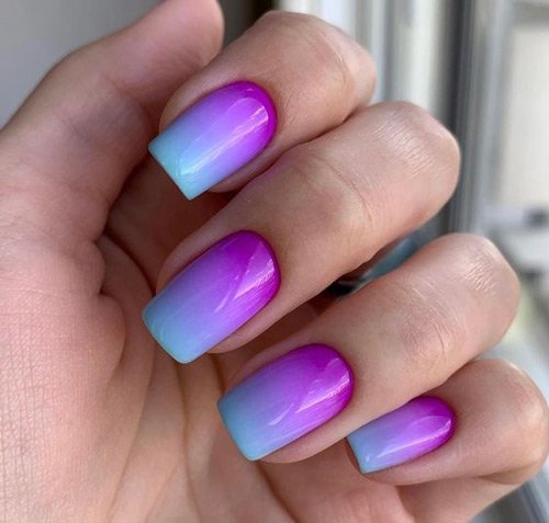  64 عکس طرح ناخن آمبره