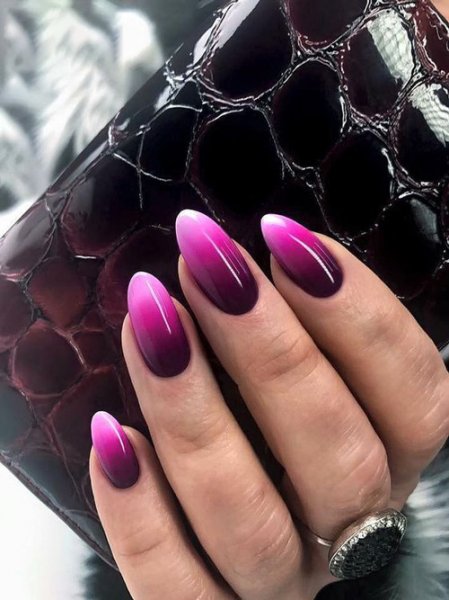  64 عکس طرح ناخن آمبره