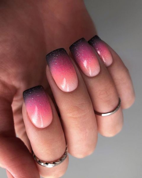  64 عکس طرح ناخن آمبره