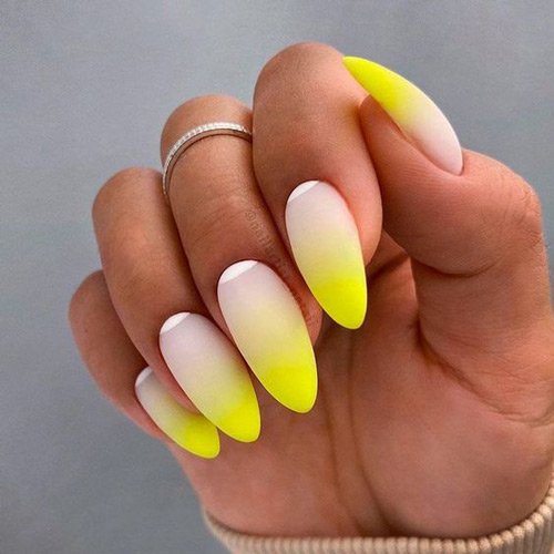  64 عکس طرح ناخن آمبره