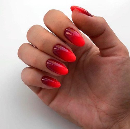  64 عکس طرح ناخن آمبره