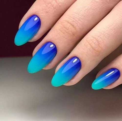  64 عکس طرح ناخن آمبره