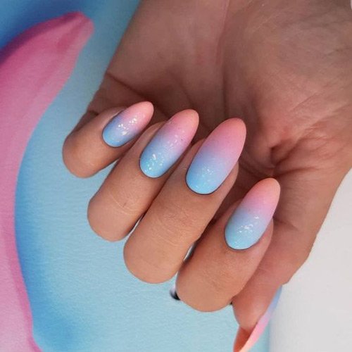  64 عکس طرح ناخن آمبره