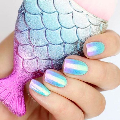  64 عکس طرح ناخن آمبره