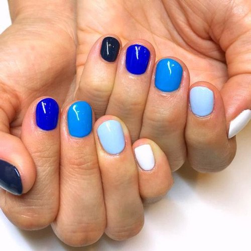  64 عکس طرح ناخن آمبره