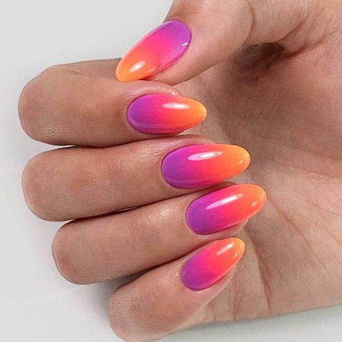  64 عکس طرح ناخن آمبره