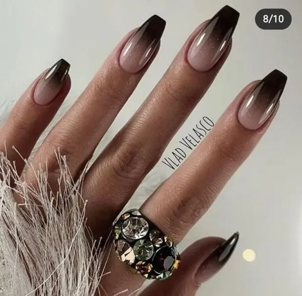  40 عکس ناخن آمبره شاین