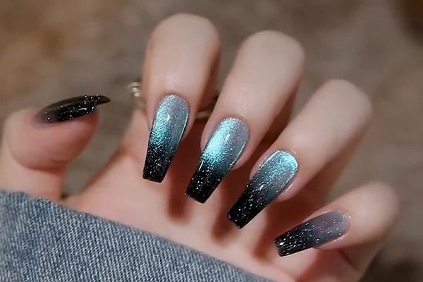  40 عکس ناخن آمبره شاین