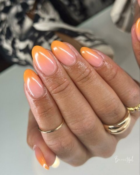  50 عکس ناخن امبره پاییزی