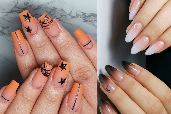  50 عکس ناخن امبره پاییزی