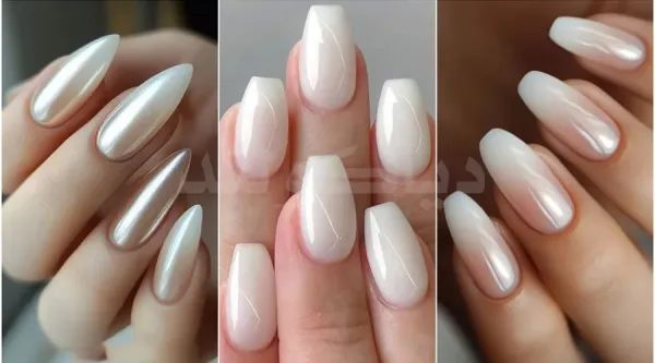  88 عکس مدل ناخن امبره سفید