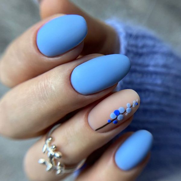 80 عکس طرح ناخن آبی