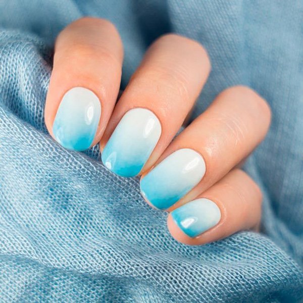  80 عکس طرح ناخن آبی