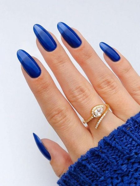  80 عکس طرح ناخن آبی