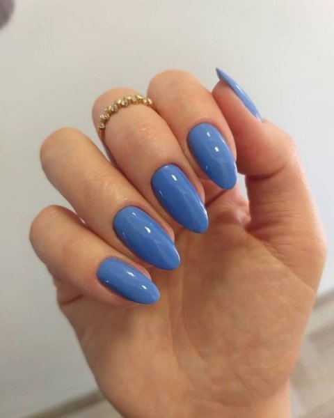  80 عکس طرح ناخن آبی