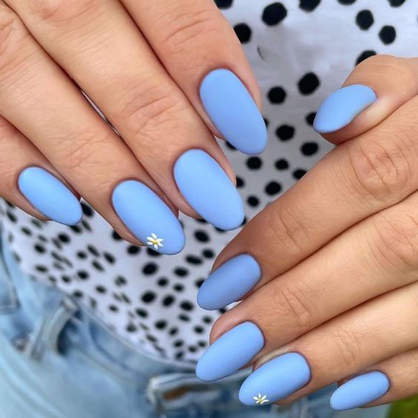  88 عکس طرح ناخن آبی پاستیلی