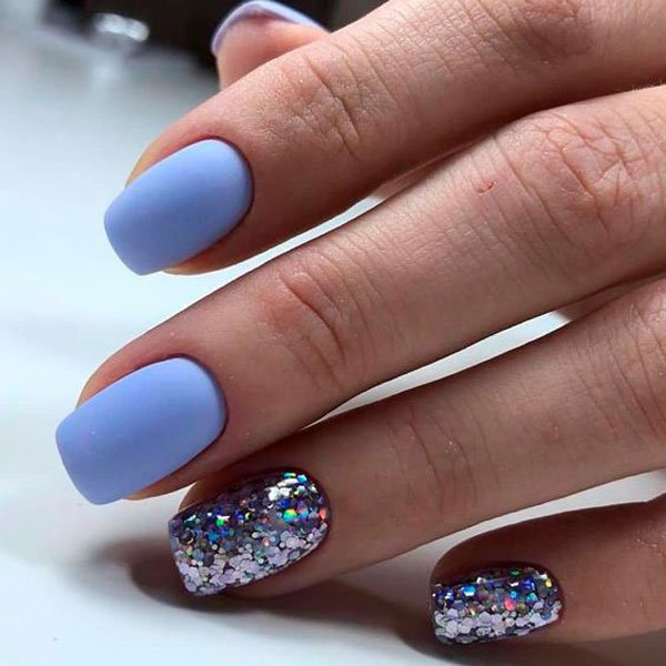  88 عکس طرح ناخن آبی پاستیلی