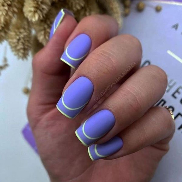  88 عکس طرح ناخن آبی پاستیلی