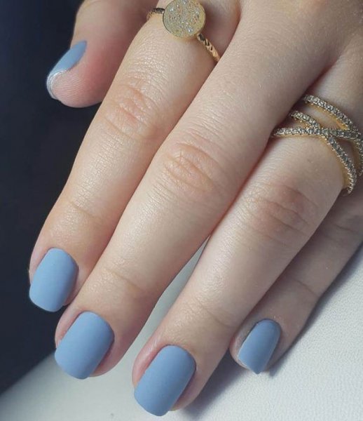  88 عکس طرح ناخن آبی پاستیلی