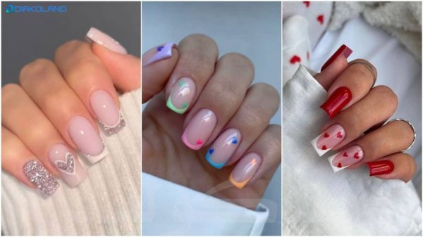 طرح ناخن ابی فیروزه ای