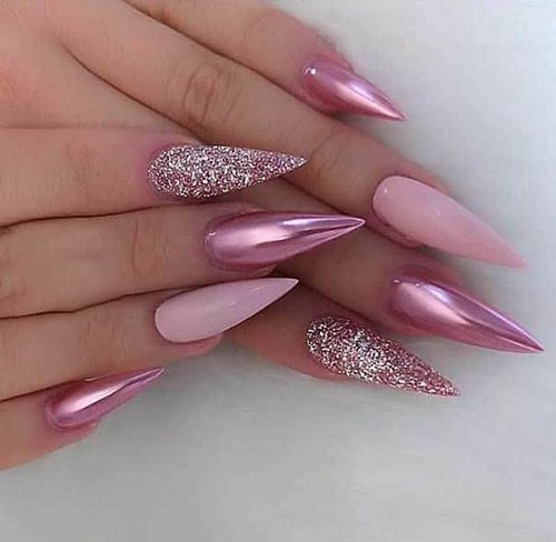  100 عکس طرح ناخن اکلیلی ساده