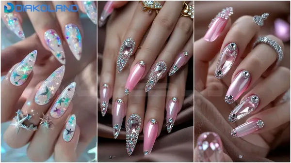 طرح ناخن اکلیلی ساده