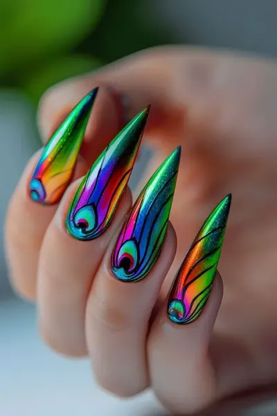 طرح ناخن اکلیلی ساده