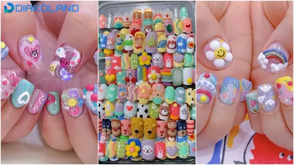 طرح ناخن اکلیلی ساده