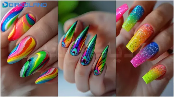 طرح ناخن اکلیلی ساده