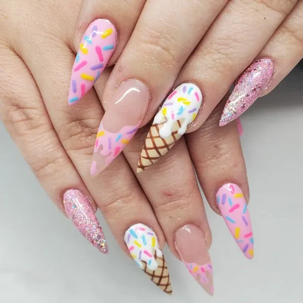  37 عکس طرح ناخن ایس