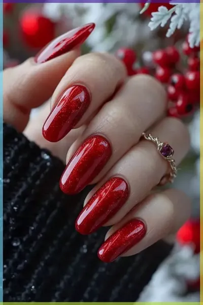  70 عکس ناخن آیس آبنباتی قرمز