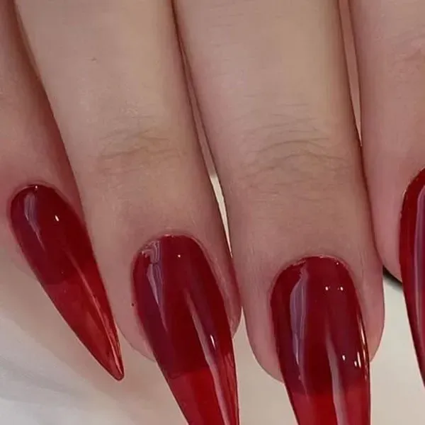  70 عکس ناخن آیس آبنباتی قرمز