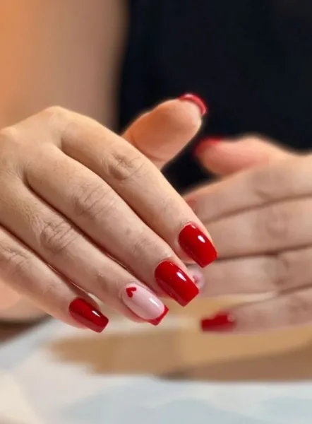  70 عکس ناخن آیس آبنباتی قرمز