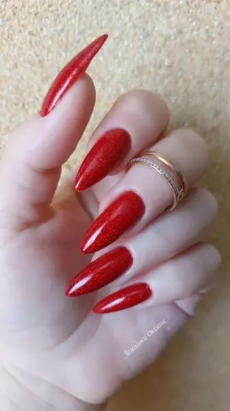  70 عکس ناخن آیس آبنباتی قرمز