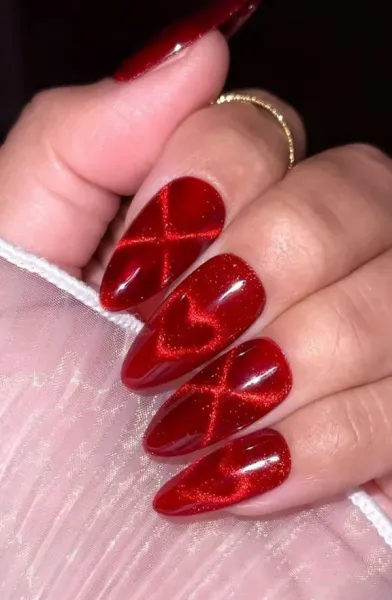  70 عکس ناخن آیس آبنباتی قرمز