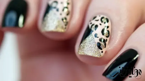  110 عکس طرح ناخن پلنگی