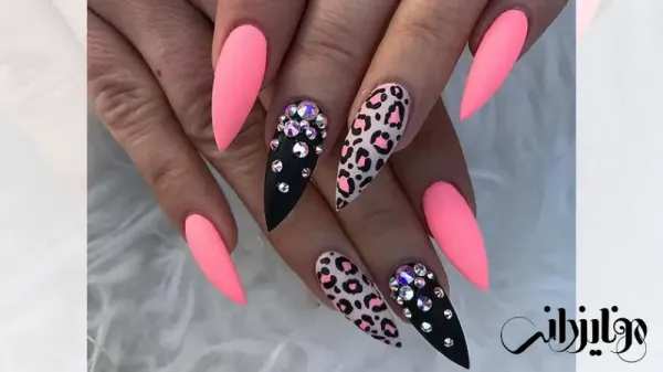  110 عکس طرح ناخن پلنگی