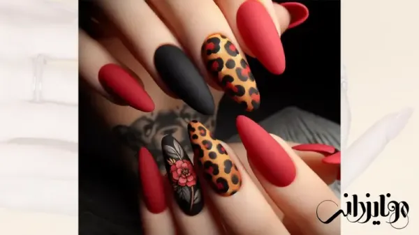  110 عکس طرح ناخن پلنگی