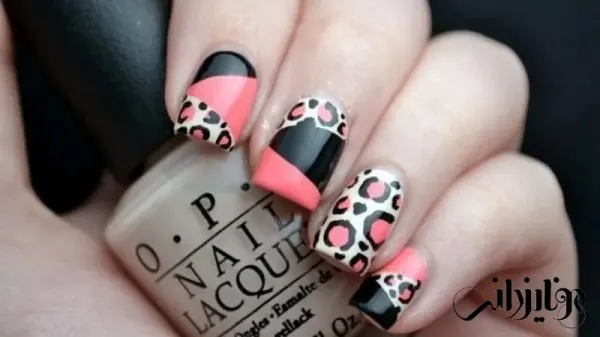  110 عکس طرح ناخن پلنگی