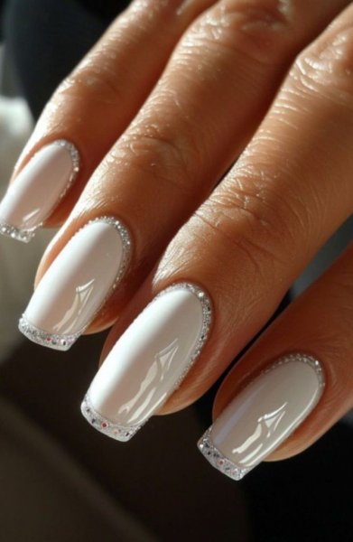  عکس مدل ناخن عروس جدید سفید