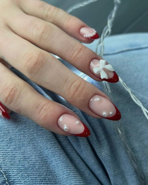 ناخن عروس سفید اکلیلی