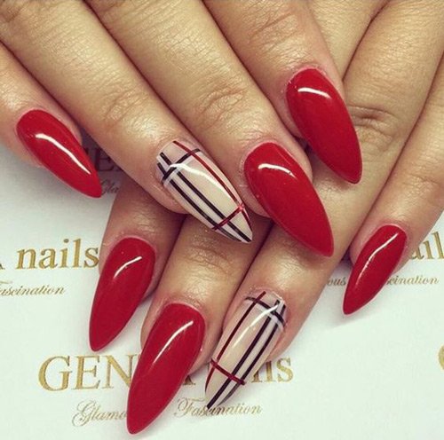  66 عکس طرح ناخن تیز جدید