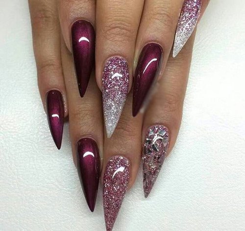  66 عکس طرح ناخن تیز جدید