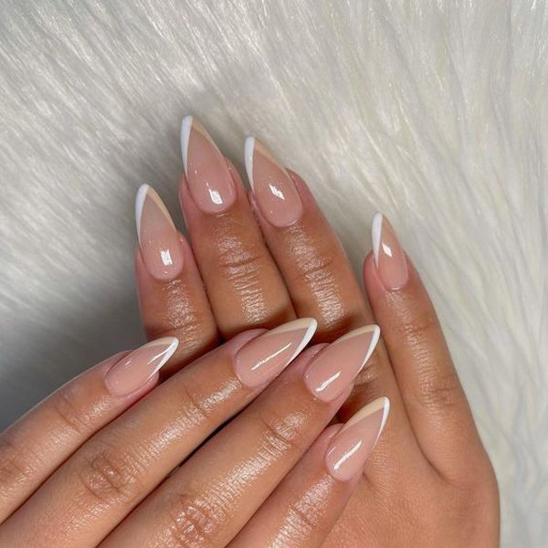  56 عکس مدل ناخن تیز فرنچ