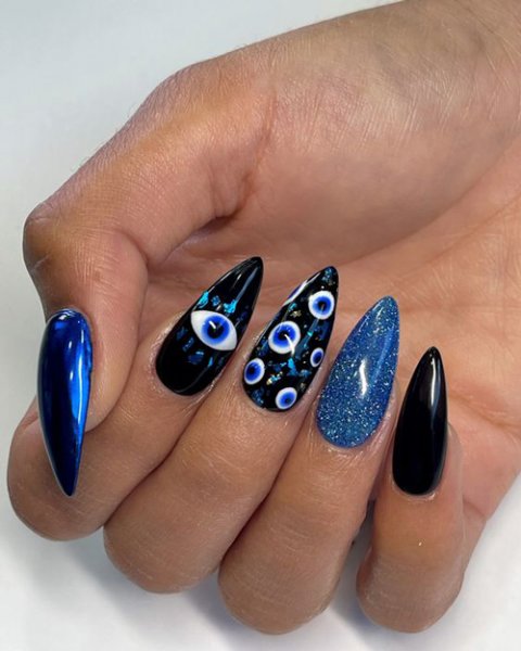  77 عکس طرح ناخن چشم نظر