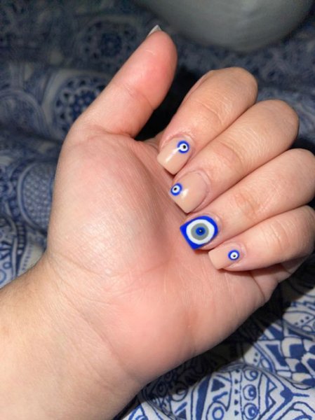  77 عکس طرح ناخن چشم نظر