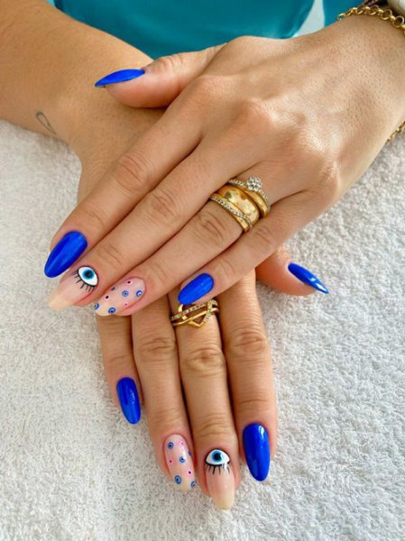  77 عکس طرح ناخن چشم نظر