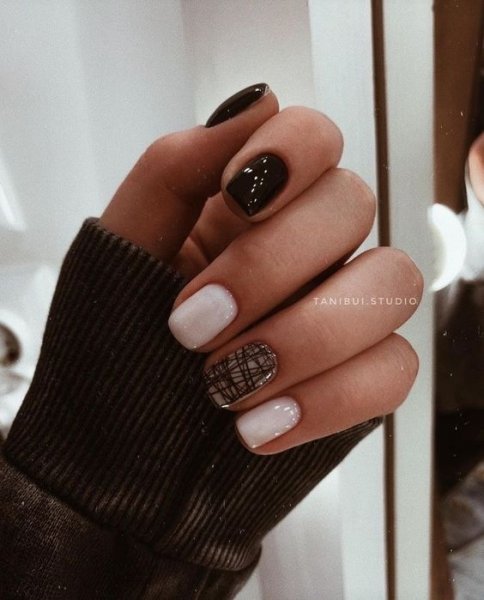  عکس طرح ناخن رنگ مشکی