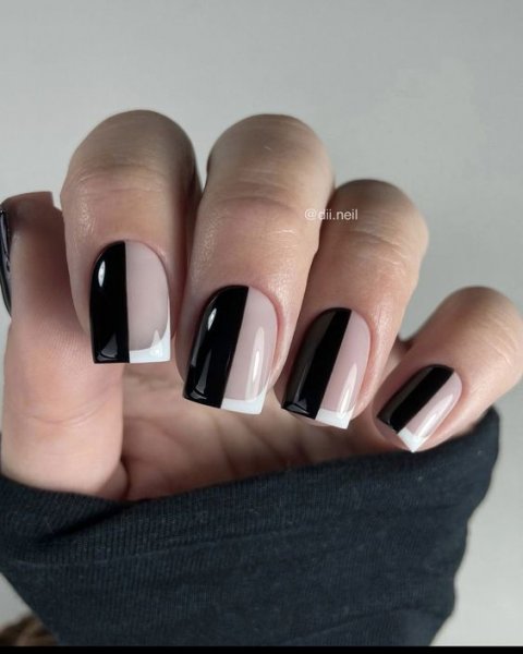  عکس طرح ناخن رنگ مشکی